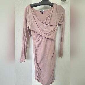 Express Blush Long Sleeve Dress